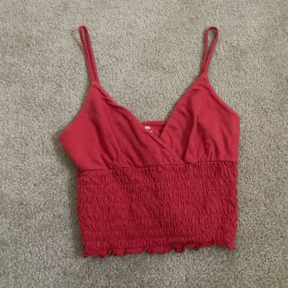 Tops - Simple and cute red top! Size XS, Brand is ME to WE essentials